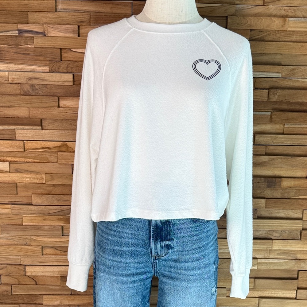 Spiritual Gangster | Isabel | Long Sleeve| Heart | white| White | XS